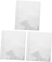 Veemoon 30Pcs Clear Plastic Currency Holder Sleeves for Business Cards Recipe Cards Banknotes for Ring Binders Versatile Storage for Collectors