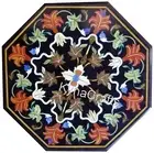 Royal Look Living Room Table Top with Marquetry Art Octagon Marble Coffee Table