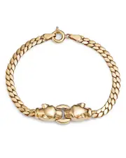 Alberto Amati 14K Yellow Gold Emerald Eye Panther Bracelet