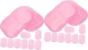 BESPORTBLE Travel Soap Sheets of Portable Hand Soap Slices for Camping Outdoor Activities and Travel Safe for All Skin Types Convenient Storage Box Included