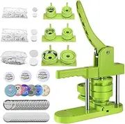 Button Maker Machine 25/32/58mm -Installation-Free DIY Photos Pin Badge Button Maker Press Machine Badge Punch Press with Free Button Parts&Pictures&Circle Cutter (green-25/32/58mm)