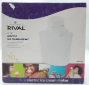 Rival 4 Quart Electric 120v Ice Cream Maker White Rock Salt & Ice FRRVCB40-WT UL