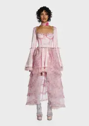 [Sugar Thrillz] Scandal Sheet Organza Overskirt - Pink