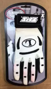 Louisville Slugger Women's Small SRG Bionic Batting Gloves TPX White Black Z22