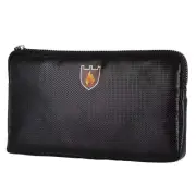 Upgrade Document Pouch Black Fireproof Waterproof Safe Cash Money Bag