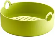 1 Piece Air Fryers Oven Baking Tray Pizza Fried Chicken Airfryer Basket Silica Gel Easy Clean Reusable Airfryer Pan Liner,C