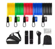 Resistance Bands Set Gym Home Workout Fitness Strength Weight Training Elastic