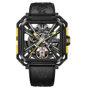【WANgT】BEXEI 貝克斯 變形金剛正版授權聯名款 全自動鏤空機械錶9102-大黃蜂(機械風格聯名款機械錶)