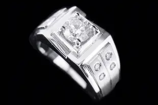 【英皇精品集團 】天然鑽石戒指 質感造型男戒 0.54CT