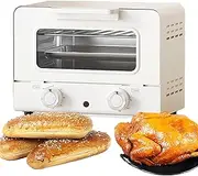 10l Household Electric Oven, Knob Control, 750w Multifunctional Electric Oven, 0-230℃ Temperature Setting and 0-60 Minute Timer, 4 Baking Modes, Can Be Used for Grilling, Roasting and Roasting, Etc