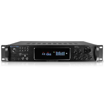 Technical Pro 1500W Bluetooth Home Stereo Hybrid Amplifier w AM/FM digital tuner