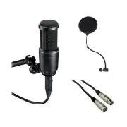 Audio-Technica AT2020 With 20ft XLR and Pop Filter