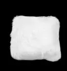 NEW Keller White Square Faux Mongolian 16” x 16” Pillow Thro by Marlo Lorenz