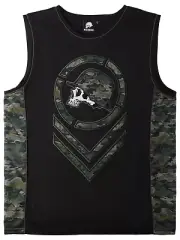 Metal Mulisha Men's Jarhead Jersey Tank Top Motocross Skull and Helmet MX Logo