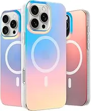 LONLI Hue - for iPhone 16 Pro Max Case - Holographic Iridescent Phone Case with [Comatpiable with Magsafe] - Cute, Unique and Aesthetic Shockproof Cover for Women and Girls