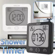 Bathroom Shower Waterproof Digital Clock Timer Alarm Temperature Meter Humidity