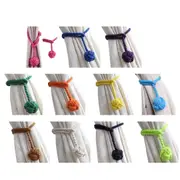 1pair Braided Cotton Curtain Tiebacks No Hole Curtain Holdbacks Hanging Balls