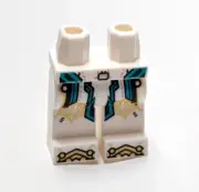 Lego - Minifigure Legs - White, Blue, Robe, Gold, Armor