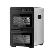 12 Trays Food Dehydrator Dual-Zone Stainless Steel Fruit Jerky Dryer