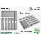 Au 6 Compartment Cutlery Organiser Non-slip Tray Kitchen Drawer