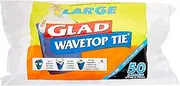 Glad Wavetop Tie, Bin Liners, Large, 50 Count