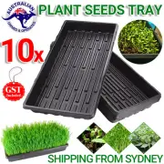10x Garden Black Plastic Rectangle Plant Seedling Propagation Seeding Tray AUS