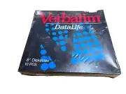 VERBATIM Ten 8" Diskettes Vintage Floppy Disks FD2 2S/2D DD34-4008 New Sealed