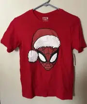 Youth Large (10-12) Red TShirt- Spider-Man “Spidey Clause”