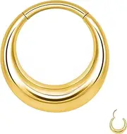 [LEE&RO] Chunky Septum Rings 16G Septum Jewelry Surgical Steel Septum Piercing Clicker Septum Hoop Septum Nose Ring