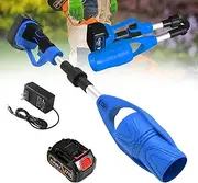 Cordless Leaf Blower Lightweight Garden Leaf Blower, 3000mAh Battery & Fast Charger Turbocharged 29000 r/min for Garden Leaves, Wood Chips, Debris, Grass Cuttings Blue