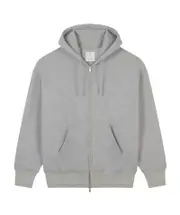 cotton zip-up hoodie S,XS Gray