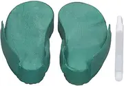 2Pcs Cow Hoof Pads Rubber Green Cattle Hoof Trimming Accessories with Adhesive for Pasture Protection, Easy to Bond and, Soft and Comfortable for Cattle, Reducing