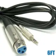 6FT XLR 3Pin Female to 3.5mm 1/8" Male Stereo Audio Microphone Cable Mic Speaker