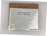 -8.5 x 11 Inch Waterproof Inkjet Film for Silk Screen Printing - 1 100 Sheets