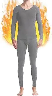 [Evankin] Mens Long Johns Thermal Underwear Sets Fleece Long Sleeve Shirt Pants Leggings Crew Top Base Layer for Cold Weather