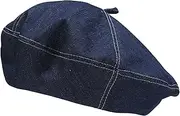 [FEOYA] 2025 Denim Beret Hat Painter Hat Cotton for Women Y2k Artist Hats with Adjustable Strap
