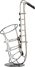 Zerodis Wine Rack, Retro Style Metal Wine Stand Figurines Saxophone Practical Crafts for Interior Decoration Dining Room Cabinet Living Room Study Room Kitchen