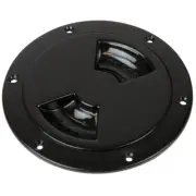 SEA DOG ABS DECK PLATE BLACK SMOOTH 4" QUARTER TURN TO