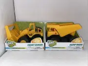 Play Right Dump Truck Construction Toy with Lights and Sounds & Front Loader