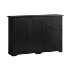 NNEED Buffet Sideboard Kitchen Hallway Drawers Table Black