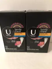PACK OF 2 U by Kotex Barely There Wrapped Everyday Liners - 50 count - 100 Total