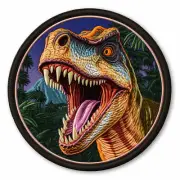 Allosaurus Applique Patch - Dinosaur Badge (Iron on) Prehistoric Raptor T-rex