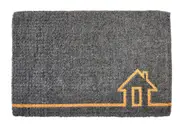 Ghar Grey Coir Doormat - Entry Mat, Welcome Mat, Door mat, Non Slip, Anti Slip, Front Door, Waterproof, Durable