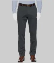 Dockers Men's Gray Signature Lux Slim Stretch Khaki Pants Size W30/L32