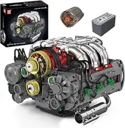 Mould King 10181 Technik Flat Engine Building Blocks Toy, 2375+ PCS Auto Horizontal Opposed Engine Clamping Blocks Set, MOC Engine Construction Blocks Toy, Suitable for Kids 14+/Adults