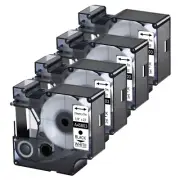 4 Pack A45803 Plastic Tape Cassette 19mm for DYMO D1 LabelManager 420P printers
