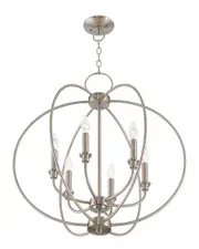Livex Milania 6-Light Brushed Nickel Chandelier