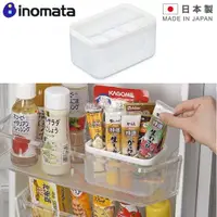 在飛比找蝦皮購物優惠-INOMATA 日本製 冰箱門邊收納盒 冰箱門內分格收納架-