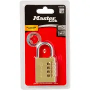 NEW Master Lock 40mm 4-Digit Combination Padlock Brass 604DAUW Free Postage