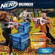 Nerf Bunkr BKN-3404 Nerf Go Set-3 Inflatable Stackable Obstacle Cubes for Use with All Indoor & Outdoor Battle Zones Game Fields-Features 3-Way Valves, 8+ Years